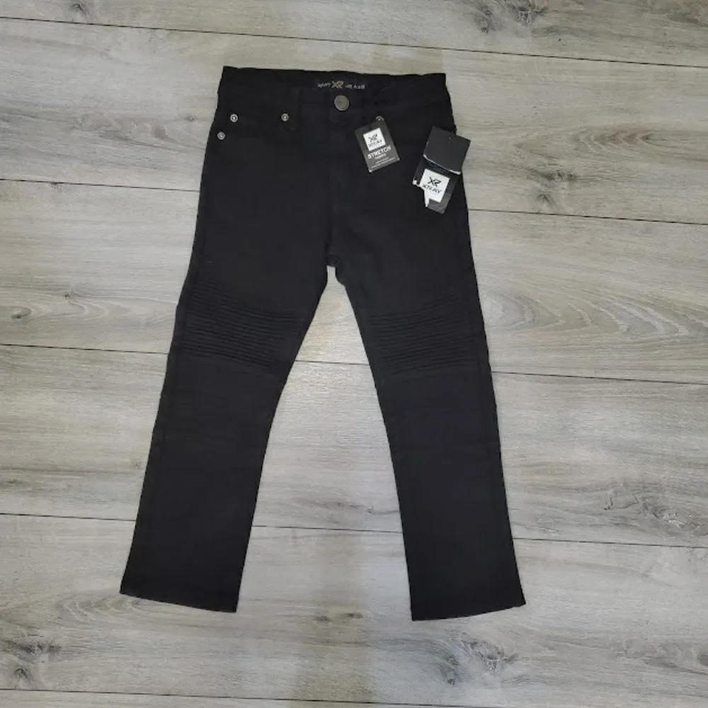 X-Ray boys Black Casual Straight Leg Comfort Jeans Size 6